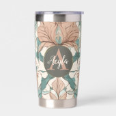 ボタニッモダンクエレガントフローラダマスク 保温保冷タンブラー (左面)