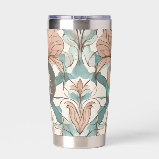 ボタニッモダンクエレガントフローラダマスク 保温保冷タンブラー (背面)