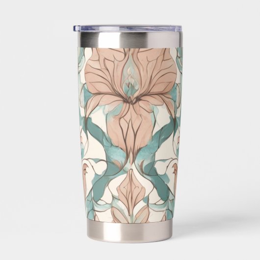 ボタニッモダンクエレガントフローラダマスク 保温保冷タンブラー (右面)