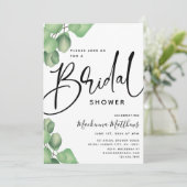 ボタニッモダンクエレガントユーカリブライダルシャワー 招待状 (スタンド正面)