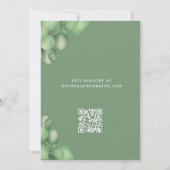 ボタニッモダンクエレガントユーカリブライダルシャワー 招待状 (裏面)