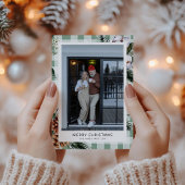 ボタニッモダンクグリーンプライド写真クリスマスカード シーズンカード