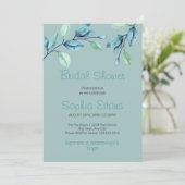 ボタニッモダンクグリーン葉ブライダルシャワー 招待状 (スタンド正面)