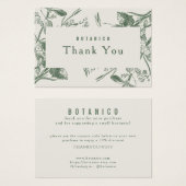 ボタニッモダンクセージクリームフローラサンキューカード (正面&裏面)