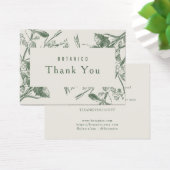 ボタニッモダンクセージクリームフローラサンキューカード (デスク)