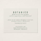 ボタニッモダンクセージクリームフローラサンキューカード (裏面)