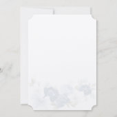 ボタニッモダンクダスティブルーフローラ結婚ズ 招待状 (裏面)