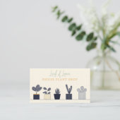 ボタニッモダンクハウスプラントショップおもしろいシンプル 名刺 (スタンド正面)