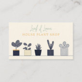 ボタニッモダンクハウスプラントショップおもしろいシンプル 名刺 (正面)