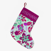 ボタニッモダンクフローラクリスマスホリデー スモールクリスマスストッキング (正面 (吊り時))
