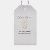 ボタニッモダンクフローラグレイ結婚ズ ギフトタグ (裏面)