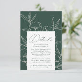 ボタニッモダンクフローラダークグリーン結婚ズ詳細 エンクロージャーカード (スタンド正面)