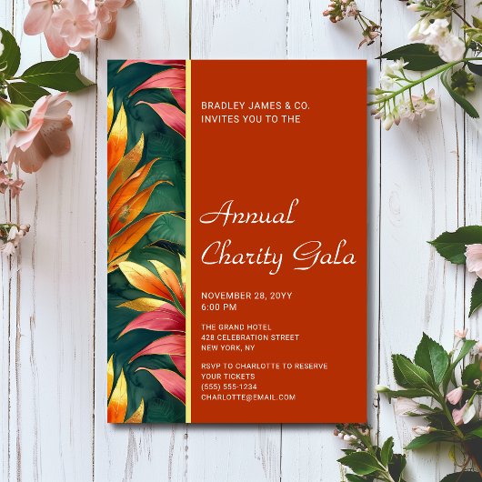 ボタニッモダンクフローラチャリティーイベントガラパーティー 招待状