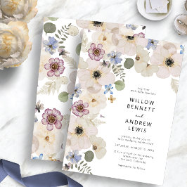 ボタニッモダンクフローラボホ結婚ズ 招待状