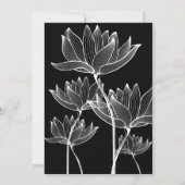 ボタニッモダンクフローラ白黒結婚の 招待状 (裏面)