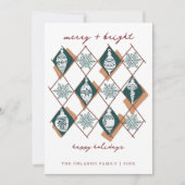 ボタニッモダンクメリーと明るい緑の非写真 シーズンカード (正面)