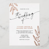 ボタニッモダンクラインア結婚ートフォイル招待状 箔招待状 (正面)