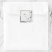 ボタニッモダンク幾何学青ニュートラル結婚ズ スクエアシール (バッグ)