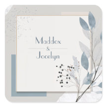 ボタニッモダンク幾何学青ニュートラル結婚ズ