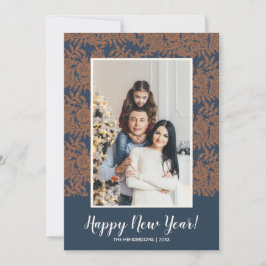 ボタニッモダンク新年の家族の写真 シーズンカード