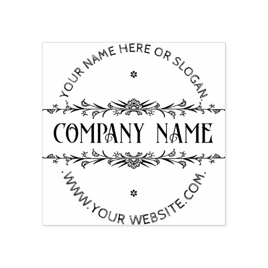 ボタニッモダンク枠|ビジネスパーソナライズされたロゴ ラバースタンプ (インプリント)