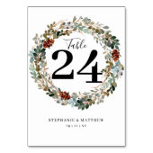 ボタニッモダンク水彩リース結婚ズ テーブルナンバー (裏面)