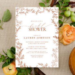ボタニッモダンク秋テラコッタブライダルシャワー 招待状