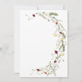 ボタニッモダンク野草の赤ちゃんシャワー 招待状 (裏面)