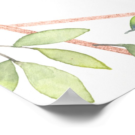 ボタニッモダンク銅ルック結婚スの座席表 ポスター (角)