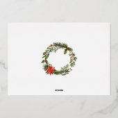 ボタニッモダンク・クリスマス・パーティー・シルバー 箔招待状 (裏面)