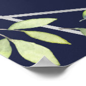 ボタニッモダンク・シルバーの結婚シーティングチャート ポスター (角)