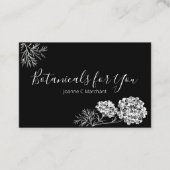 ボタニッモダンク・スクリプ描トと花UK/Euro 名刺 (正面)