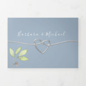 ボタニッモダンク・ダスティブルー結婚ズ 三つ折り招待状 (カバー)