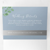 ボタニッモダンク・ダスティブルー結婚ズ 三つ折り招待状 (内部最初)