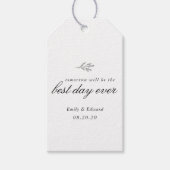 ボタニッモダンク・ライン・ア結婚ートのリハーサルパーティー ギフトタグ (正面)