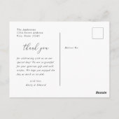 ボタニッモダンク・ライン・ア結婚ート・サンキュー ポストカード (裏面)