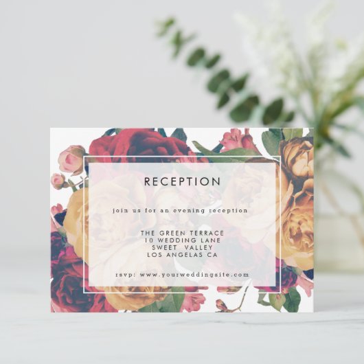 ボタニッモダンクBOHOウェディングレセプション エンクロージャーカード (スタンド正面)