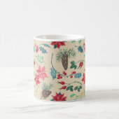 ボタニッ伝統的クのクリスマス（ベージュ） コーヒーマグカップ (中央)