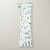 ボタニッ伝統的クの葉柄の青が白に ボディピロー (正面縦)