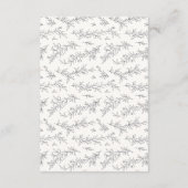 ボタニッ図解入りの、写真付きのクフローラブラック&クリームズ結婚ズ サンキューカード (裏面)