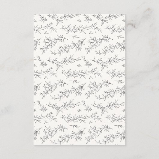 ボタニッ図解入りの、写真付きのクフローラブラック&クリームズ結婚ズ サンキューカード (裏面)