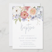 ボタニッ素晴らしクフローラ少年または女の子のバプテスマ 招待状 (正面)