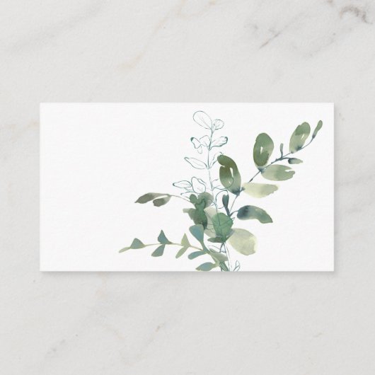 ボタニッ素朴クのユ結婚ーカリの結婚式RSVP エンクロージャーカード (裏面)