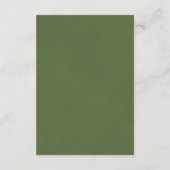 ボタニッ素朴クの緑のボウ結婚の詳細 エンクロージャーカード (裏面)