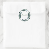 ボタニッ素朴クの緑の水の色離れのありがとう ラウンドシール (バッグ)