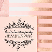 ボタニッ素朴クの苗名のモダン差出人住所 ラバースタンプ