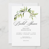 ボタニッ素朴クグリーナリーバウブライダルシャワー 招待状 (正面)