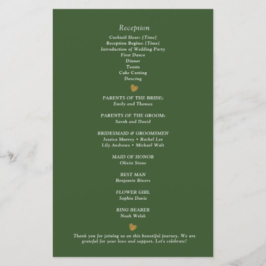 ボタニッ素朴クグリーンと金ゴールドの結婚葉 (裏面)