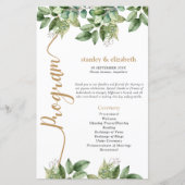 ボタニッ素朴クグリーンと金ゴールドの結婚葉 (正面)