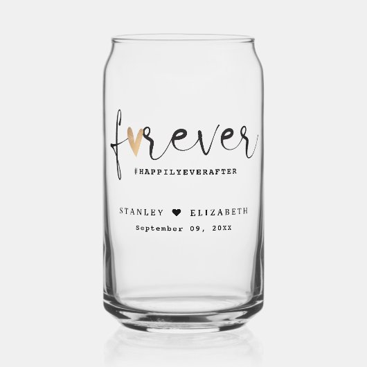 ボタニッ素朴クグリーンと金ゴールドの結婚葉 ガラス缶 (正面)